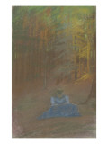 Jeune femme accroupie dans un sous-bois Lámina giclée por François Garas Jeune femme accroupie dans un sous-bois Lámina giclée por François Garas