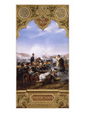 Episode de la conquête de l'Algérie en 1836, combat de Somah (province d'oran) remporté par le reproduction procédé giclée par Horace Vernet