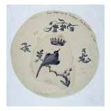 Modèle de décor pour une assiette du service à dessert Louis XV héraldique : perroquet perché Lámina giclée por Emile Gallé Modèle de décor pour une assiette du service à dessert Louis XV héraldique : perroquet perché Lámina giclée por Emile Gallé
