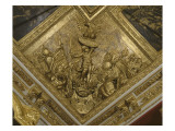 Antichambre du Grand Couvert de la Reine : enfant debout sur un trophée d'armes, 1671-1673 Lámina giclée por Pierre I Legros