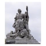 La Victoire de la France sur l'Espagne : groupe surmontant la guérte de pierre sud de la grille Lámina giclée por François Girardon La Victoire de la France sur l'Espagne : groupe surmontant la guérte de pierre sud de la grille Lámina giclée por François Girardon