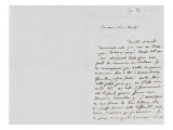 Lettre autographe signée Eugène Delacroix à P.A Berryer, le 3 Avril 1855 reproduction procédé giclée par Eugene Delacroix
