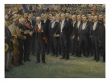 Réception des maires de France dans les jardins du palais de l'Elysée à l'o Lámina giclée por Fernand Cormon