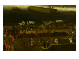 Vue perspective 7 de la Seine de Paris sur le palais du Louvre, depuis le Pont Neuf vers 1666 reproduction procédé giclée