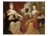 Françoise-Marie de Bourbon, "Mademoiselle de Blois" (future duchesse d'Orléans) (1677-1749) et Giclée-Druck von Claude Vignon