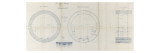 Projet de pont sous-marin pour la traversée de la Manche : coupe des tubes dans la partie peu Giclée-Druck von Alexandre-Gustave Eiffel