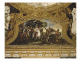 Vue intérieure : grands appartements : salon d'Apollon : voussure nord du plafond. Entre 1672-1681 Giclee Print by Charles de La Fosse