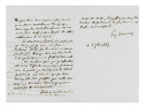 Lettre autographe signée Eugène Delacroix à P.A Berryer, 3 Septembre 1845 reproduction procédé giclée par Eugene Delacroix