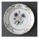 Service du mariage de Louise Alluaud et A. Malveigne : assiette avec, au centre, une branche Lámina giclée Service du mariage de Louise Alluaud et A. Malveigne : assiette avec, au centre, une branche Lámina giclée