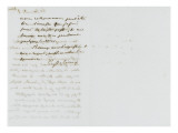 Lettre autographe signée Eugène Delacroix à P.A Berryer, le samedi 1 heure 1855 reproduction procédé giclée par Eugene Delacroix