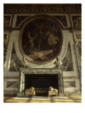 Vue intérieure, salon de la paix : "Louis XVI donnant la paix à l'Europe" de F. Lemoyne reproduction procédé giclée
