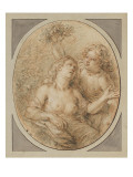 Zéphyr et Flore reproduction procédé giclée par Charles de La Fosse