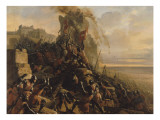 Prise de l'île de Rhodes par les chevaliers de l'ordre des Hospitaliers de Saint-Jean de Jérusalem Giclee Print by Eloi Firmin Feron