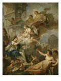 Allégorie à la naissance de Marie-Zéphirine de France (1750-1755), fille du Dauphin Louis de Lámina giclée por Charles Joseph Natoire