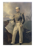 Portrait d'Armand-Joseph, amiral Bruat (1796-1855)- représenté commandant en chef de l'escadre de reproduction procédé giclée par Pierre François Eugène Giraud