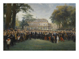 Réception des maires de France dans les jardins du palais de l'Elysée à l'o Lámina giclée por Fernand Cormon