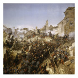 Episode de la conquête de l'Algérie en 1837, second siège de Constantine pa Reproduction procédé giclée par Horace Vernet