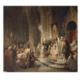 Boniface II, marquis de Montferrat, proclamé chef de la 4ème croisade dans l'église Notre-Dame de Reproduction procédé giclée par Henri Decaisne
