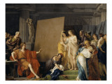 Zeuxis choisissant pour modèles les plus belles filles de Crotone reproduction procédé giclée par Francois Andre Vincent