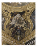 Vue intérieure: écoinçon angle voussure Nord-Ouest du plafond: 
