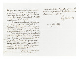 Lettre autographe signée Eugène Delacroix à P.A Berryer, 3 Septembre 1845 reproduction procédé giclée par Eugene Delacroix