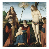 La Vierge à l'Enfant et les Saints Jean-Baptiste et Sébastien entre 2 donateurs. Dite La Vierge à l'Enfant et les Saints Jean-Baptiste et Sébastien entre 2 donateurs. Dite