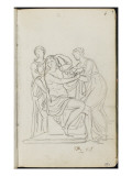 Jeune femme nue, une draperie ceignant la taille Lámina giclée por Jacques-Louis David Jeune femme nue, une draperie ceignant la taille Lámina giclée por Jacques-Louis David
