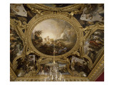 Apollon sur son char tiré par quatre chevaux & accompagné par Charles de La Fosse; 1672 -1681 Giclee Print by Charles de La Fosse