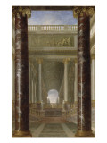 Vue intérieure, salon de Vénus : trompe l'oeil sur le mur latéral Giclee Print by Jacques Rousseau