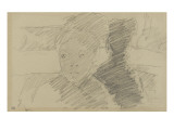 Jeune femme, en buste, de face, dans une loge de théâtre Reproduction procédé giclée par Mary Cassatt