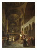 Traité conclu dans la basilique Saint-Marc de Venise entre une députation d Giclée-Druck von Charles Renoux