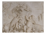 Grisaille en trompe-l'oeil imitant un bas-relief (d'une série de six), dessus de porte reproduction procédé giclée par Piat Joseph Sauvage