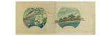Vase Truncated Crescent. Bird on a Tree Branch Flowers Giclée-tryk af Emile Gallé Vase Truncated Crescent. Bird on a Tree Branch Flowers Giclée-tryk af Emile Gallé