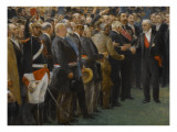 Réception des maires de France dans les jardins du palais de l'Elysée à l'o Lámina giclée por Fernand Cormon