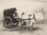 China, Cab in Peking Lámina fotográfica