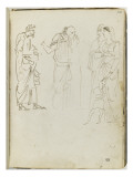 Album : Homme et un couple avec son enfant de part et d'autre d'un vieillard reproduction procédé giclée par Antoine-Jean Gros