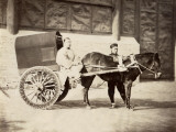 China, Transporter, with a Covered Wagon Lámina fotográfica