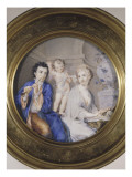 L'Amour dirigeant un concert ;un jeune homme jouant de la flûte et d'une jeune femme (Rosalba reproduction procédé giclée par Rosalba Giovanna Carriera