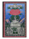 Jules Verne, Cover of "Around the World in 80 Days" and "Doctor Ox" Giclée-Druck von Jules Verne
