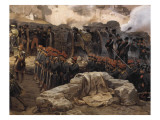 Episode de la conquête de l'Algérie en 1837, second siège de Constantine pa reproduction procédé giclée par Horace Vernet