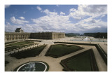 Vue extérieure et aérienne du château de Versailles, Parterre Nord et aile nord du château Giclee Print