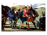 LMS Railway Highland Games Giclee Print by Christopher Clark