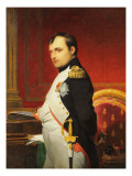 Delaroche, Portrait de l'empereur Napol 1er dans son cabinet reproduction procédé giclée par Paul Delaroche