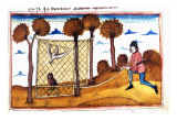 Henry De Ferrieres, "The Book of King Modus and Queen Ratio" Falconry Scene Giclee Print by Henry de Ferrieres