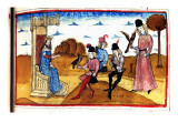 Henry De Ferrieres, "The Book of King Modus and Queen Ratio" Falconry Scene Giclee Print by Henry de Ferrieres