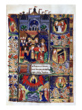 Manuscript of the Hours of Rohan-Montauban: Coronation of the Virgin and Her Assumption Giclée-Druck