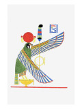 The Winged Sun Disk and Hawk Giclee Print by Jean-Fran?s Champollion