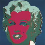 Marilyn Monroe (Marilyn), c.1967 (on peacock blue, red face) Poster par Andy Warhol