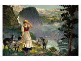 Norway for Holidays, B&N Line Giclee Print