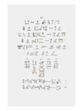 Hieroglyphics Lámina giclée por Jean-Fran?s Champollion